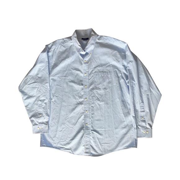 BROOKS BROTHERS 346 Men's XL Blue Striped Button Up Dress Shirt - Picture 1 of 4